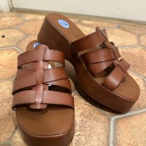 Rock & Candy Brown Platform Sandals